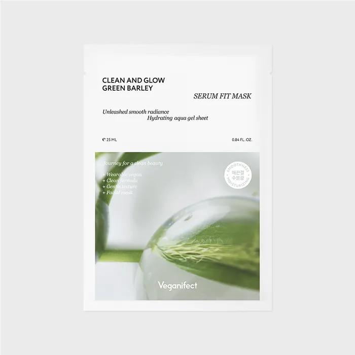Vegan Effect Green Barley Smooth Serum Fit Mask 1 Sheet