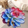 Yousheng Diatomaceous Earth Floor Mat 3D Realistic Floral Design Non-Slip Absorbent Bath Mat Quick-Drying Soft Carpet