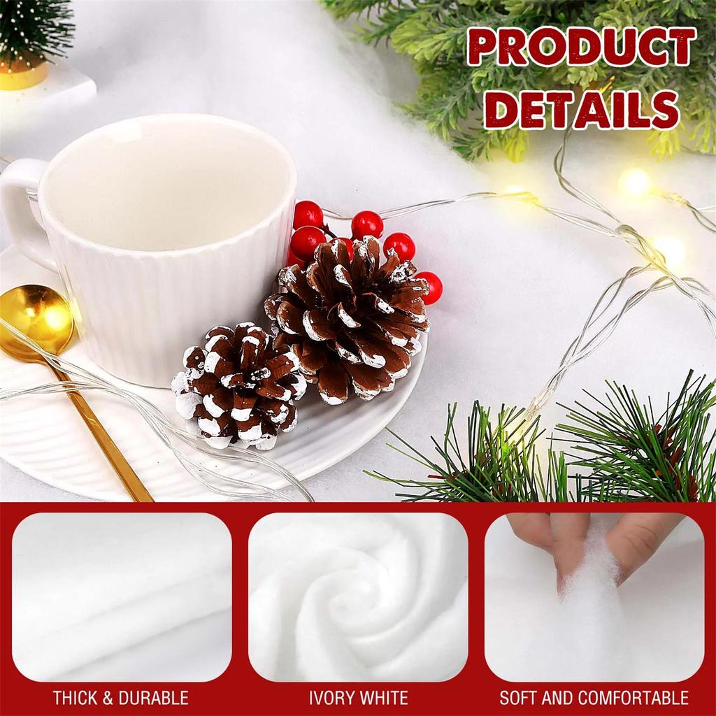 Christmas Snow Blanket Roll , Fake Snow Blanket Large Artificial Snow Roll For Christmas Decoration, Village Displays, Under The Christmas Tree