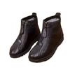 Winter Women Ankle Boots Fashion Warm Mother's Boots Flat-Bottom Comfortable Non Slip Front Zipper Closure Female Footwear2025