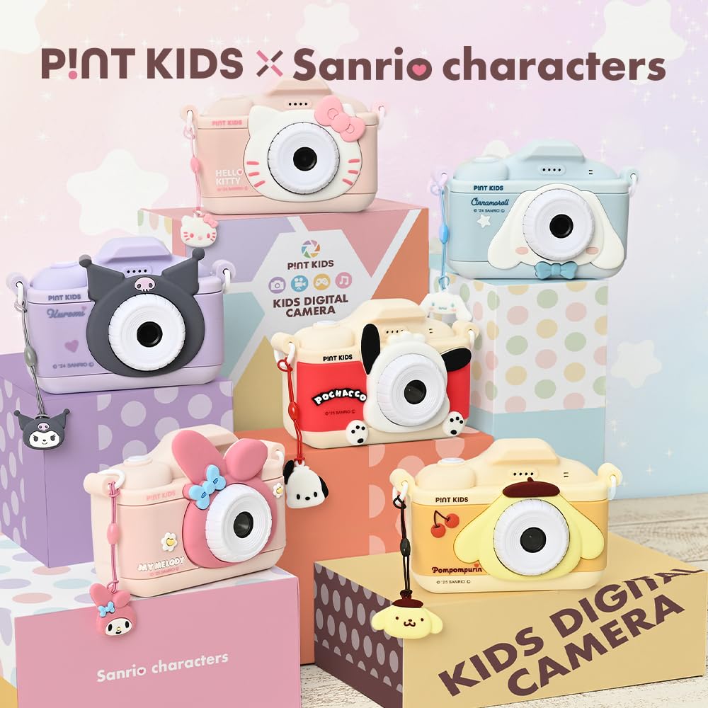 Pinto Kids Kids a Sanrio Collaboration with a Japanese Company Featuring a Kuromi A Great Gift for Boys and 32GB Internal Camera with Video and Data