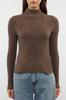 Women's Elegance Style Sweater Mink High Collar Knitwear Sweater