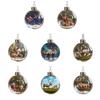 The Reindeer Family Christmas Ball Funny 3D Reindeer Hanging Decoration Plastic Christmas Ball Winter Ornaments for Xmas Tree Indoor Home Decor