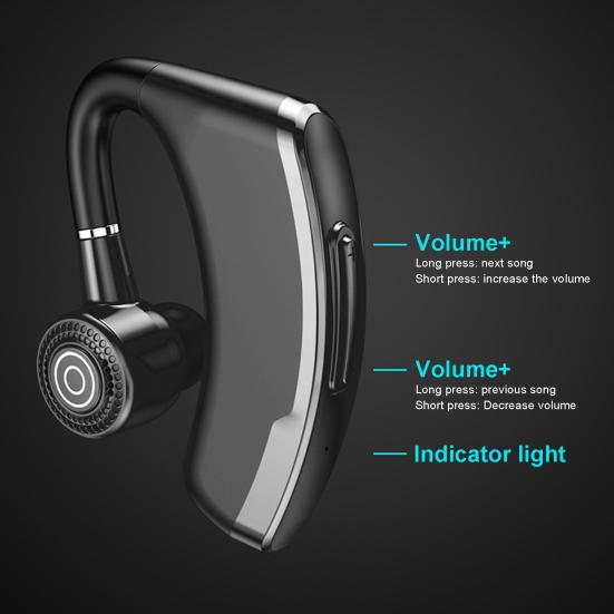 V10P Business Earphone Bluetooth-compatible V5.2 Wireless Touch Control Handsfree Headset