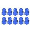 10Pcs Trampoline Enclosure Pole Cap with Screw Thumb Safety Rail Cap Accessory Blue