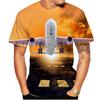 Large Passenger Plane 3d Printed T-Shirts Funny Cool Casual Harajuku Street Outdoor Scene Short Sleeves O-neck Men's T-shirts