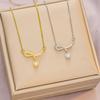 Temperament Bow Love Necklace Women's Clavicle Chain