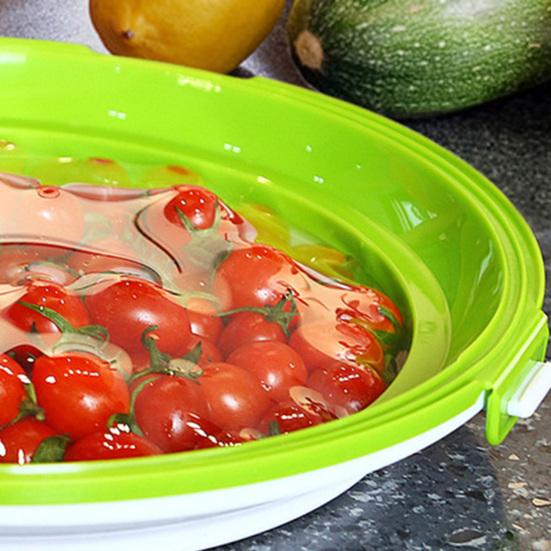 Food Preservation Tray with Vacuum Sealed Lid Stackable Reusable Food Storage Container Fridge Storage Case for Kitchen