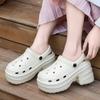 Fashion Chunky High Heels Women Clogs Summer 2025 Fashion Eva Platform Sandals Thick Bottom Garden Shoes Woman Non Slip Beach Sandalias