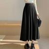 Woolen Pleated Skirt Autumn and Winter New Style Larger Size High Waist Slimming A-line Long Skirt with Large Winter Skirt
