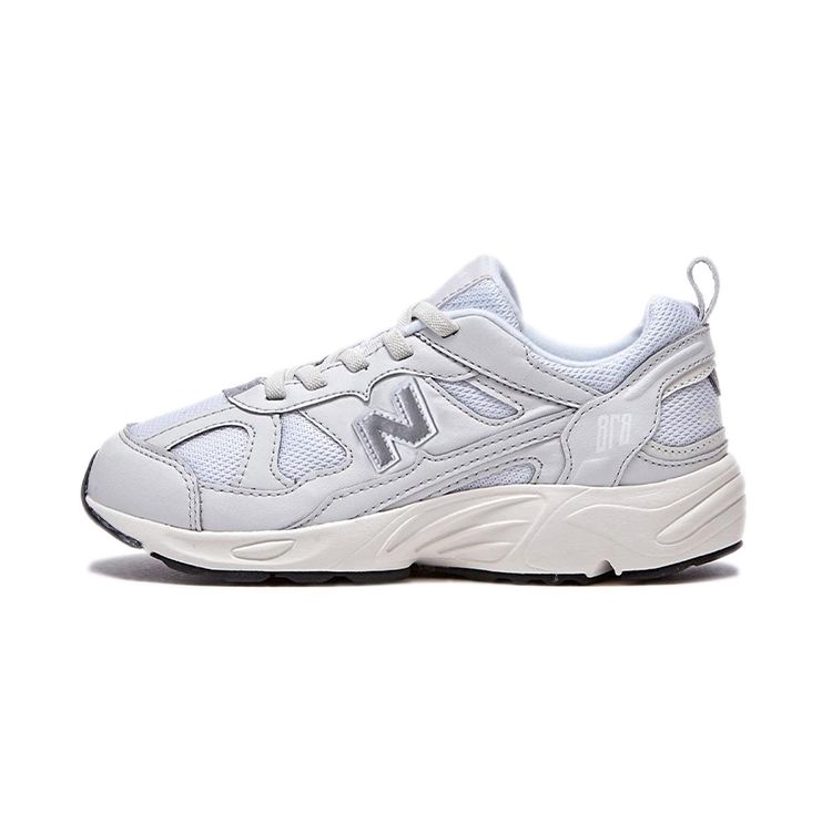 New Balance NB 878 Synthetic Leather Comfortable Durable Breathable Low Top Running Shoes Kids Running Shoes Off-White PV878KN1