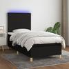 VidaXL Slat Bed Base with Mattress and LED, Upholstered Bed, Single Bed, Adult Bed for Interior Bedroom, 3135247