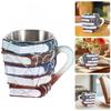 Safe Coffee Cup Large Capacity Unique Books Stack Coffee Mug Creative Mug Cup Home Office