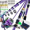 SOUGAYILANG Fishing Rod Set 1.8m-3.3m 7/8/9 Fishing Rod 4000 Series 5.2:1 Gear Ratio Fishing Reel Set
