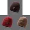 Beanie Knitted Thick Hat Winter Warmth Unisex Cap Windproof Gift Solid Color