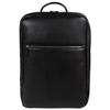 Business Backpack Shrink Leather Thin Genuine Leather Business Bag Large Capacity Commuting Men's (Black)
