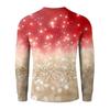 Men's Casual Button-Down Sweatshirt Fashion Printed Long Sleeve Shirt Pullover