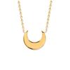 [P1970] - Gold Plated 'Moon' Necklace - 15x15 Mm
