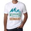 Men’s Vintage Tee Shirt Graphic T Shirt Wilderness Germany White