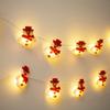 Christmas Snowman String Lights Garland 3M 20LED Muppet Light String Christmas Decorations For Home 2025 Navidad Gift