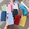 For iPhone 11 Phone Case Simple Solid Candy Color For iPhone 11Pro X XR XS Max 6 6s 7 8 Plus 5 5s SE SE 2020 New 2 Silicon Soft TPU Back Cover