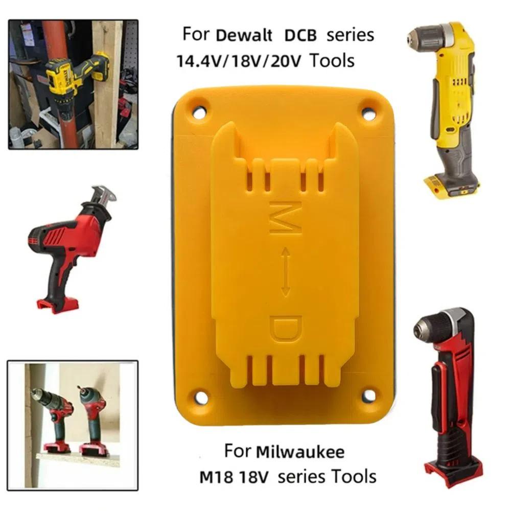 Wall Mount Power Tools Holder with Screws Tool Bracket  For Dewalt/Milwaukee 14.4/18V/20V
