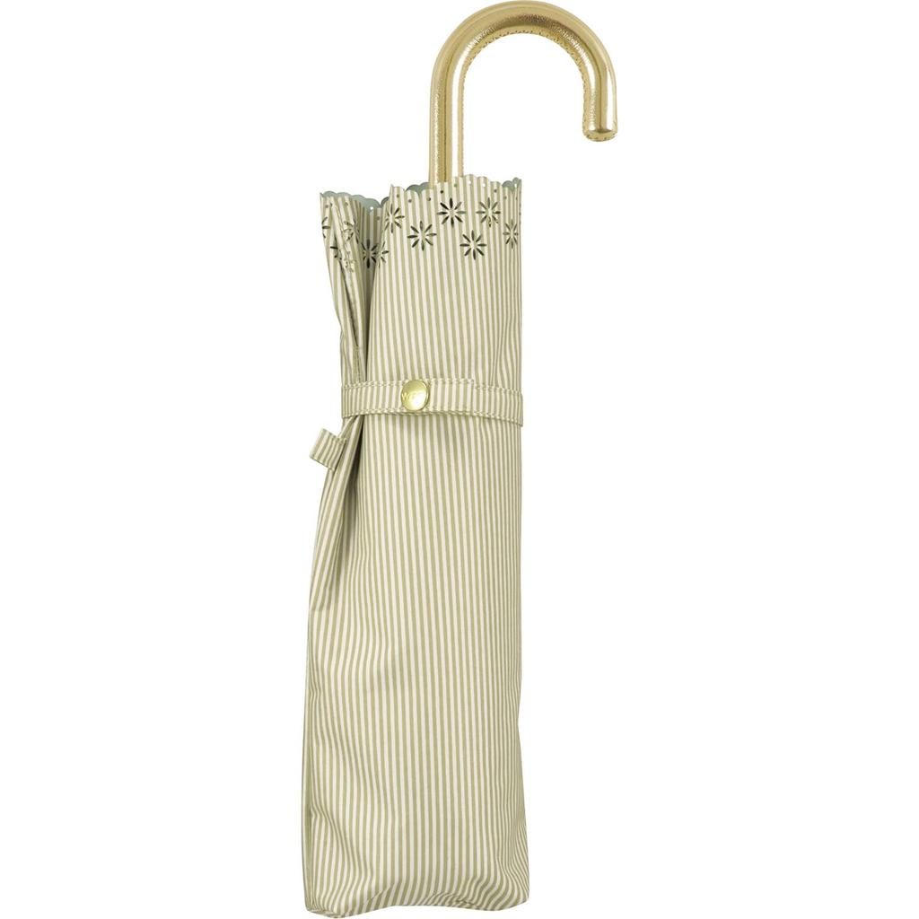 Parasol Folding Umbrella Blackout Flower Cut Stripe Mini Shading UV Protection For Both Sunny and Rainy Ladies Floral Pattern Scallop Stylish Cute