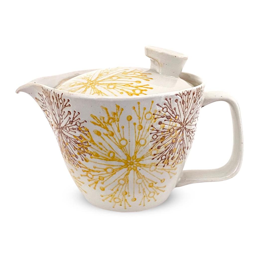 Teapot Hasami Ware Made In Japan Small 240m Large 1 To 2 People Tea Strainer Included Flower Core Pattern Yellow Teapot Body Microwave Safe Dishwasher