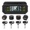 Solar Car Tire Pressure Monitor High Precision TPMS USB Rechargeable Digital Tire Pressure Sensor 4 External/Inner Sensor 400mAh