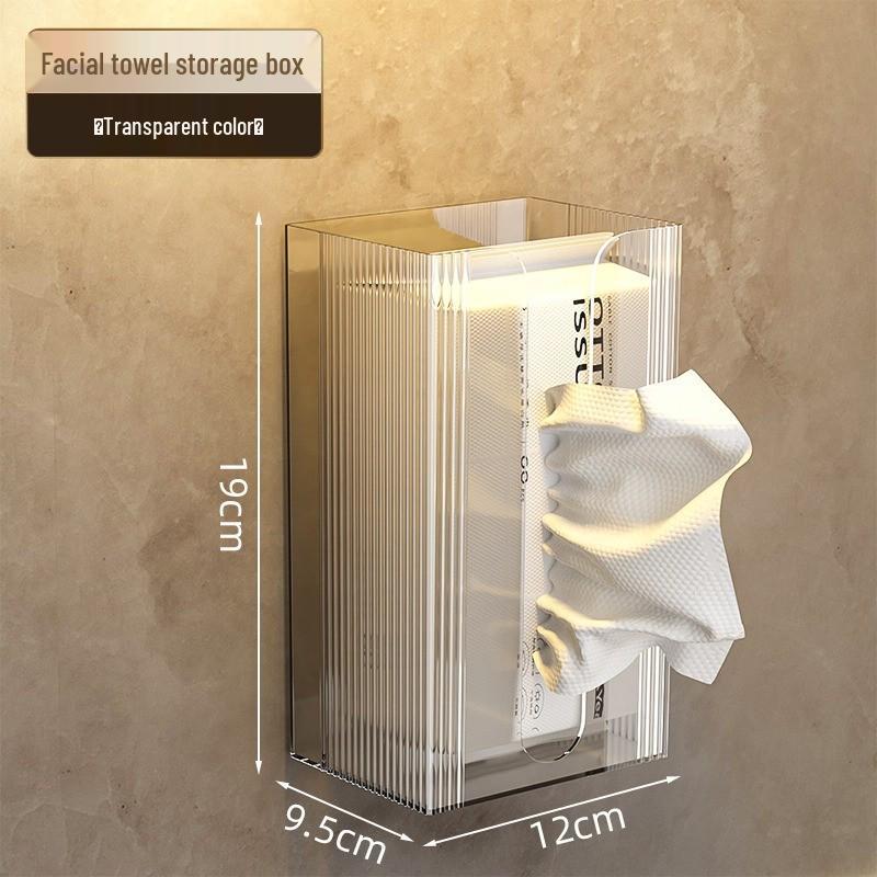 Transparent Acrylic Flip-Top Storage Box with Lid - Dustproof Organizer for Bedroom, Dorm, or Office.