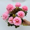 Artificial Chrysanthemum Bunch Faux Flowers with Bendable Stems Realistic Fake Flowers for Home Wedding