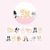 Pre-Cut Animals Washi Tape Set Cute Kawaii Cat Rabbit Panda Dog Penguin Decorative Masking Label Stickers for Arts DIY Crafts