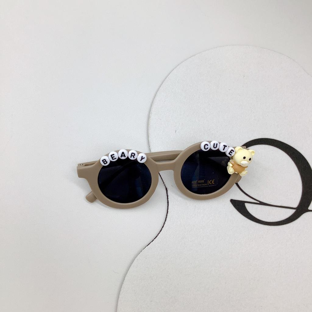 Vintage Children'S Sunglasses Cute Baby Bear Sunglasses Fashion Cartoon Uv-Proof Boys And Girls Glasses