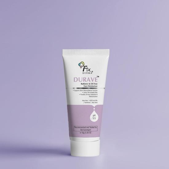Fixderma Durave Radiance & Oil Free Face Moisturizer with Probiotics | Увлажняющий крем для лица | Увлажняющий крем для лица для женщин и мужчин - 10 г