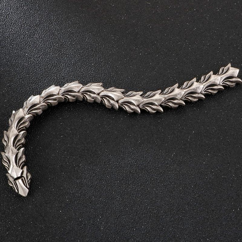 17MM Keel Chain Bracelet For Men Old Silver Color Stainless Steel Men's Bracelets Accessories Vintage Bikers Jewelry Armband