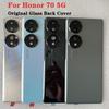 New Tempered Glass Back Battery Cover For HW Honor 70 5G Back Cover Door Housing + Flash Cover + Camera Lens