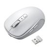 Sanwa Supply Quiet Bluetooth Wireless Mouse 5 (Rechargeable, Buttons, White) MA-WBBS519W