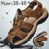 Men's Sandals 38-48 Wrapped Men's Sandals Leather Sandals Beach Shoes Hiking Outdoor Leather Sandals
