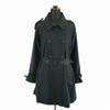 Paul & Joe Cotton Trench Coat Outer / 38 / Women's M / Black / Epaulet / Waist Belt / Lined Check Pattern