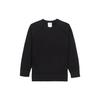 Logo Solid Color Long Sleeve Crew Neck Sweater Men Sweater Black GK4565