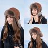 Winter Velvet Thick Hat Women's Riding Skiing Cold-Proof Warm-Keeping Bomber Hat Outdoor Windproof Ear Protection Hat