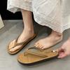 Fashion Soft-soled Non-slip, Lightweight and Simple Flat-bottomed Slippers, Flip-flops, Outer Wear Casual Pinch Shoes 2025 Summer New Models