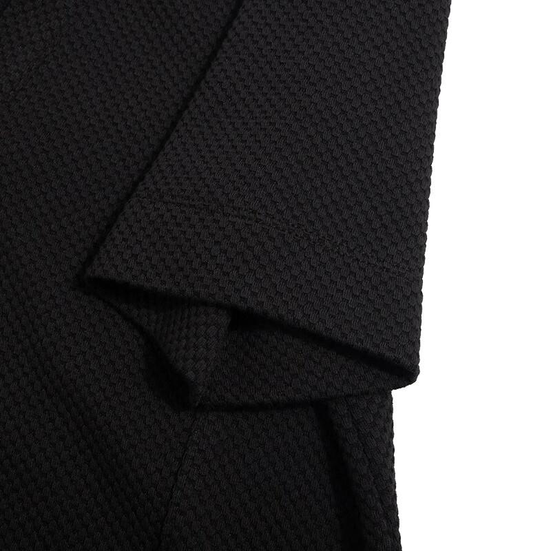 Puma Solid Color Casual Loose Minimalist Knitted Polo Short Sleeve Dress Women Dress Black 676658-01