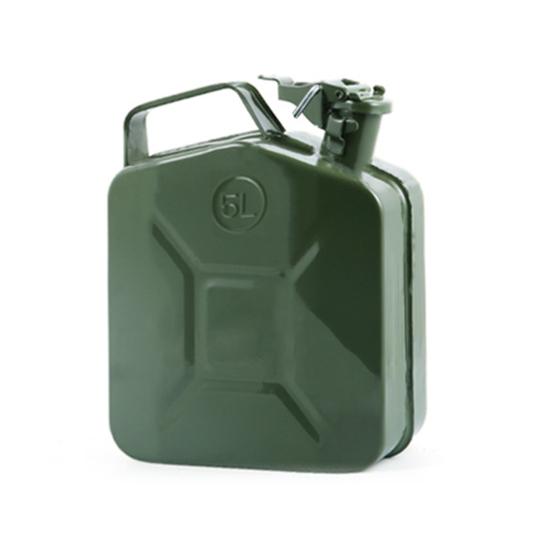 5L Metal Gas Can Spill Proof Fuel Container with Spout And Handle Portable Fuel Storage Tank with Safety Lock Pin for Trucks Cars Motorcycle Equipment
