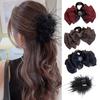 Women Hair Clip Faux Feather Decor Anti-slip Teeth Back Head Hair Claw