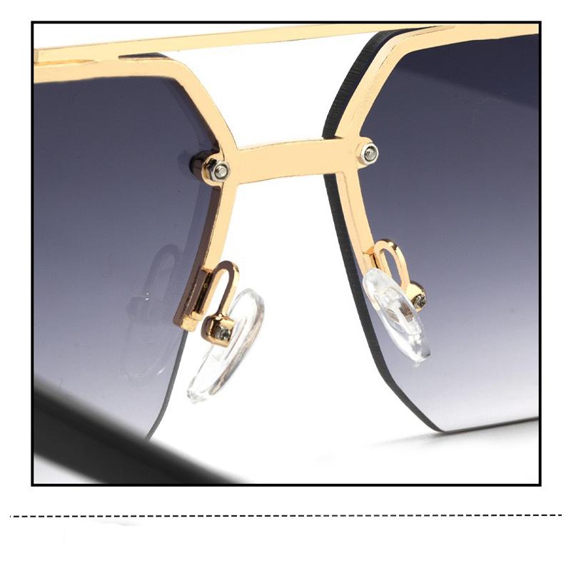 Sunglasses for Men Oversize Pilot Metal Half Frame Fashion Design Women Sunglasses Outdoor Driving Sunshade Sun Glasses Eyeglasses Uv400