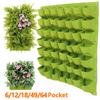 6-64 Pocket Planting Bag Wall Hanging Vertical Flower Grow Pouch Planter Garden