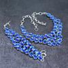 London Blue Topaz Gemstone Handmade 925 Sterling Silver Jewelry Set U8m97