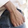 Simple Design Titanium Steel Pull-out Adjustable Bracelet Gold Color Snake Chain Bangle for Women Girl Men Beads Jewelry Gift MIT