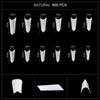 kads 600pcs Pointed Half Cover False Nail Tips Clear White Nature 12 Sizes Nail Art Tools Manicure Fake Nails